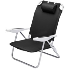 Picnic Time Monaco Beach Chair in Black - Closeouts