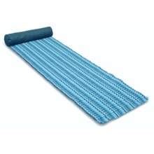Picnic Time Soleil Beach Mat with Inflatable Pillow in Blue Stripe - Closeouts