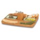Picnic Time Tuscano Bamboo and Ceramic Serving Tray with Grinder