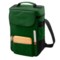 Hunter Green Picnic Time Two Wine Bottle Tote - Insulated