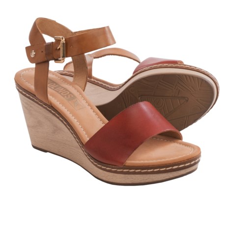 Pikolinos Creta Wedge Leather Sandals For Women