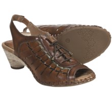 Pikolinos Paris Lace-Up Sandals - Sling-Backs (For Women) in Brandy - Closeouts
