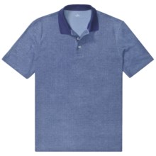 Pima Cotton Jacquard Polo Shirt - Short Sleeve (For Men) in Tide Blue - 2nds
