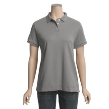 Pima Cotton Polo Shirt - Short Sleeve (For Plus Size Women) in Grey - 2nds