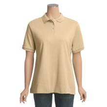 Pima Cotton Polo Shirt - Short Sleeve (For Women) in Tan - 2nds
