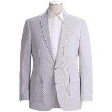 Pincord Sportcoat - Cotton Dobby (For Men) in Grey/White - 2nds