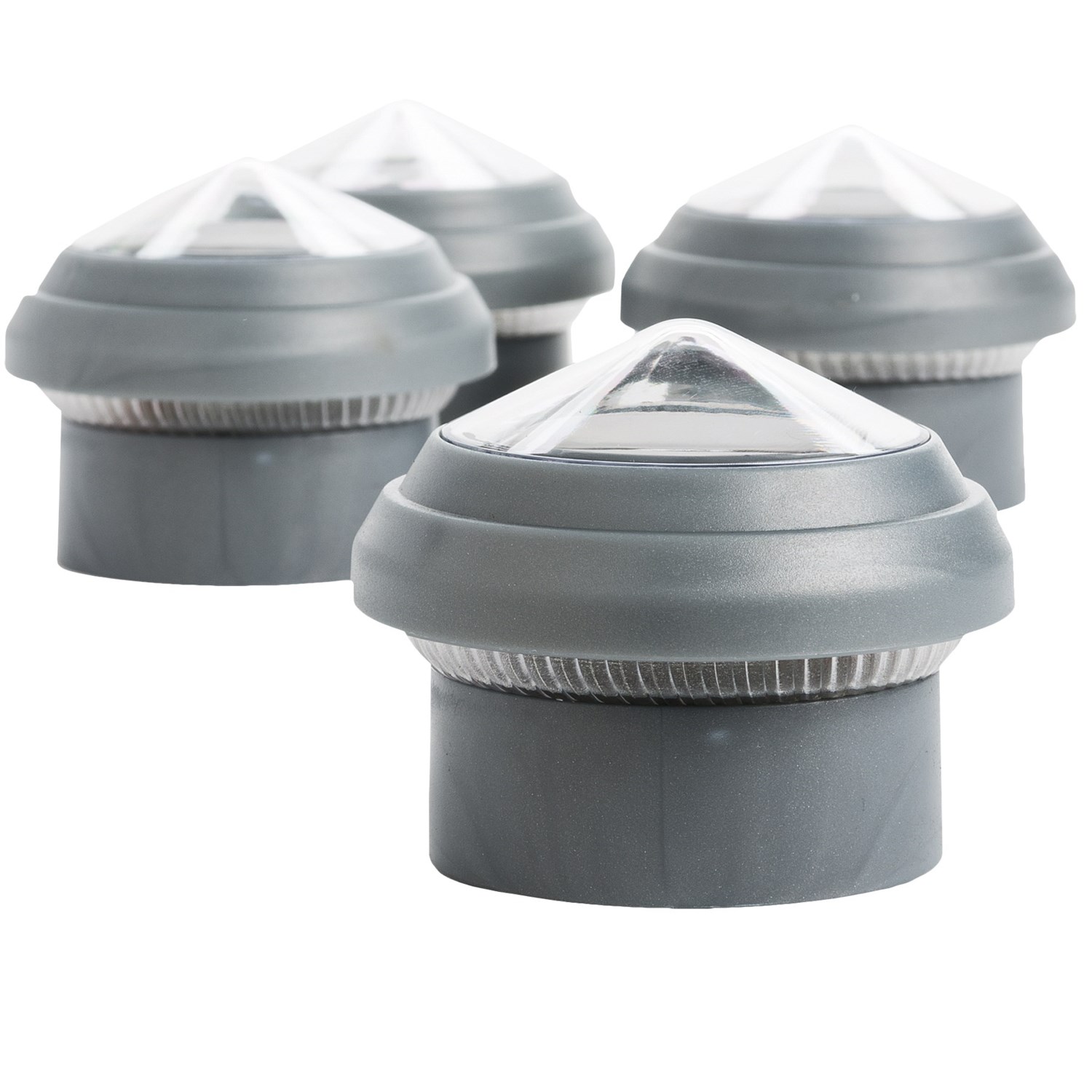 Pine Top Chain Link Fence Caps with Solar LED Lights 4Pack Save 72