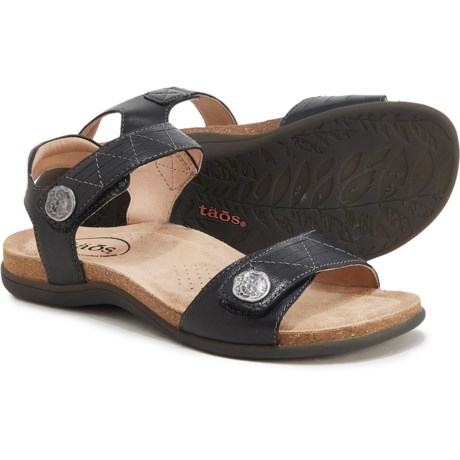 Taos Footwear Pioneer Sandals - Leather (For Women) - BLACK (10 )