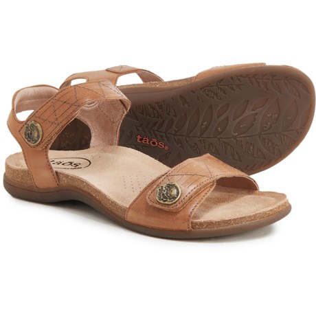 Taos Footwear Pioneer Sandals - Leather (For Women) - TAN (6 )