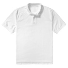 Pique Cotton Polo Shirt - Short Sleeve (For Big and Tall Men) in White - 2nds