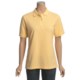 Pique Cotton Polo Shirt - Short Sleeve (For Plus Size Women)