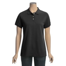 Pique Cotton Polo Shirt - Short Sleeve (For Women) in Black - 2nds