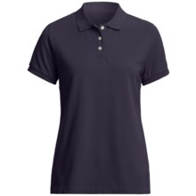 Pique Cotton Polo Shirt - Short Sleeve (For Women) in Indigo - 2nds