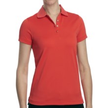 Pique High-Performance Polo Shirt - Short Sleeve (For Women) in Coral - Closeouts