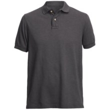 Pique Polo Shirt - Short Sleeve (For Men) in Charcoal - Closeouts