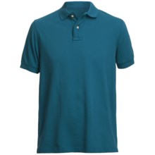 Pique Polo Shirt - Short Sleeve (For Men) in Teal - Closeouts