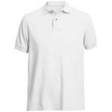 Pique Polo Shirt - Short Sleeve (For Men) in White - Closeouts