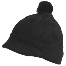 Pistil Freya Brimmed Beanie Hat - Wool-Angora (For Girls) in 01 Black - Closeouts