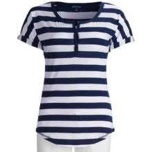 PJ Salvage Lounge Shirt - Cotton-Modal, Short Sleeve (For Women) in Navy - Closeouts