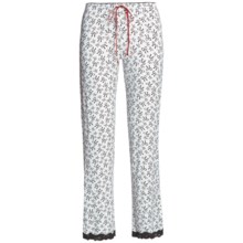 PJ Salvage Pajama Pants - Stretch Modal (For Women) in Ivory Bows And Bows - Closeouts
