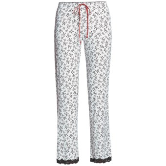 PJ Salvage Pajama Pants - Stretch Modal (For Women) in Ivory Bows And Bows