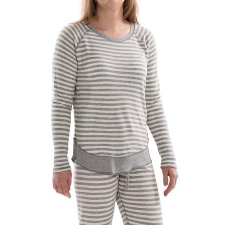 PJ Salvage Striped Thermal Shirt Long Sleeve For Women