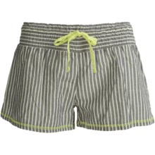 PJ Salvage Summer Separates Shorts - Cotton Voile (For Women) in Indigo - Closeouts