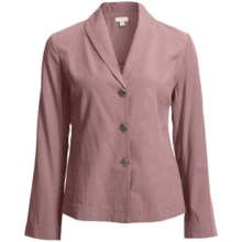 Pleated Back Jacket - TENCEL® Blend, Unlined (For Women) in Dark Rose - 2nds
