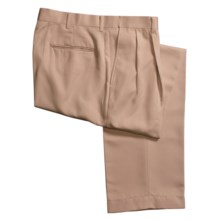 Pleated Poplin Pants (For Men) in Khaki - Closeouts
