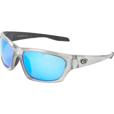 Strike King Plus Cypress Mirror Sunglasses - Polarized (For Men) - CLEAR SILVER/BLACK/LIGHT BLUE MIRROR ( )