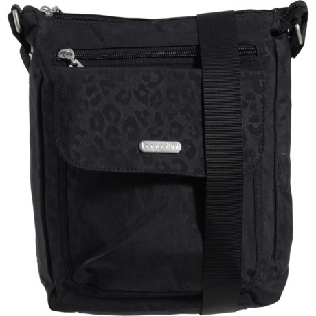 Baggallini Pocket Town Crossbody Bag (For Women) - BLACK/CHEETAH EMBOSS (O/S )