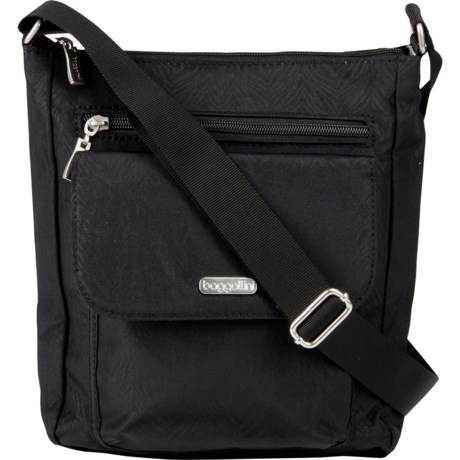 Baggallini Pocket Town Crossbody Bag (For Women) - BLACK/SAND LINING (O/S )