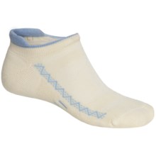 Point6 Active Tipped Micro Socks - Merino Wool, Below-the-Ankle (For Men and Women) in Natural/Sky - 2nds
