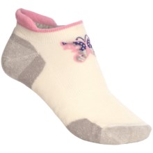 Point6 Butterfly Socks - Merino Wool Blend, Below the Ankle (For Women) in Natural/Pink - 2nds