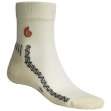 Point6 Cycling Light Socks - Merino Wool, Quarter-Crew (For Men and Women) in Natural - 2nds