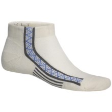 Point6 Extra Light Running Socks - Merino Wool, Ankle (For Men and Women) in Natural/Blue - 2nds