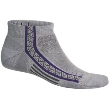 Point6 Extra Light Running Socks - Merino Wool, Ankle (For Men and Women) in Silver/Purple - 2nds