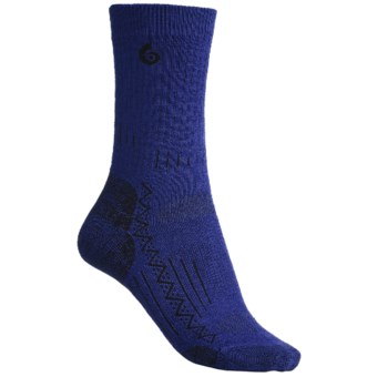 Point6 Hiking Tech Midweight Socks - Merino Wool, Crew (For Women) in Blue/Violet