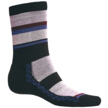 Point6 Multi Stripe Socks - Merino Wool Blend, Crew (For Men and Women) in Lavender - 2nds