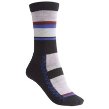 Point6 Multi-Stripe Socks - Merino Wool, Lightweight, Crew (For Women) in Lavender - 2nds