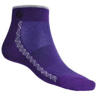 Point6 Running Ultralight Socks - Merino Wool, Ankle (For Men and Women) in Purple