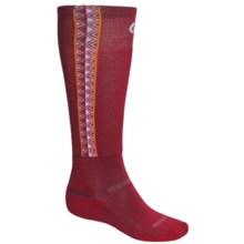 Point6 Ski In Sync Socks - Merino Wool, Over-the-Calf (For Men and Women) in Red - 2nds