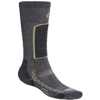 Point6 Ski Light Ski Socks - Merino Wool Blend, Over-the-Calf (For Men and Women) in Grey