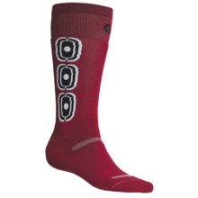 Point6 Ski Medium-Weight Snowball Socks - Merino Wool, Over-the-Calf (For Men and Women) in Red - 2nds