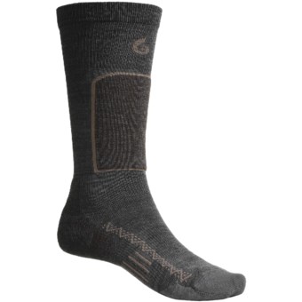 Point6 Ski Pro Ski Socks - Merino Wool Blend, Lightweight, Over-the-Calf (For Men and Women) in Grey