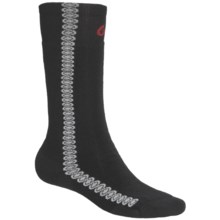 Point6 Snowboard Surf Medium-Weight Socks - Merino Wool, Over-the-Calf (For Men and Women) in Black - 2nds