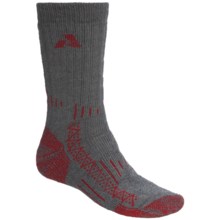 Point6 Summit Mid-Calf Socks - Extra Heavy (For Men and Women) in Grey/Red - 2nds