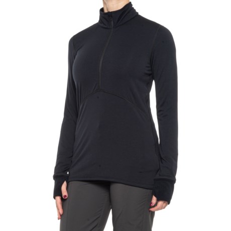 Marmot Polartec(R) Base Layer Top - Zip Neck, Long Sleeve (For Women) - Black (XL )