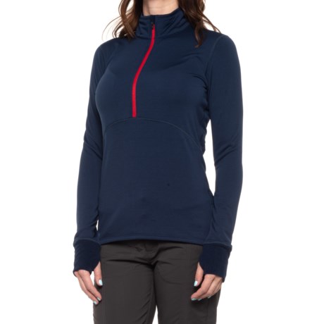 Marmot Polartec(R) Base Layer Top - Zip Neck, Long Sleeve (For Women) - DIND (L )