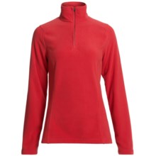 Polartec® Fleece Pullover Jacket - Zip Neck (For Women) in Red Azalea - 2nds